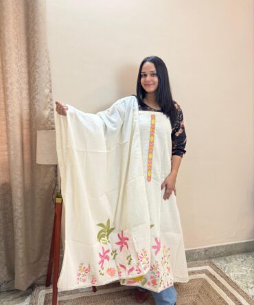 Feel Feather Pure Cotton Suit – 3 Piece Set
