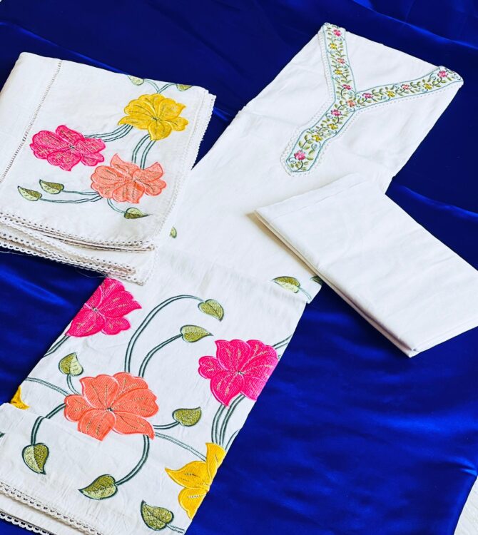 Feel Feather Pure Cotton Suit (Dress Material)