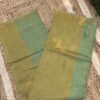 Feel Feather Golden Tissue Linen Saree
