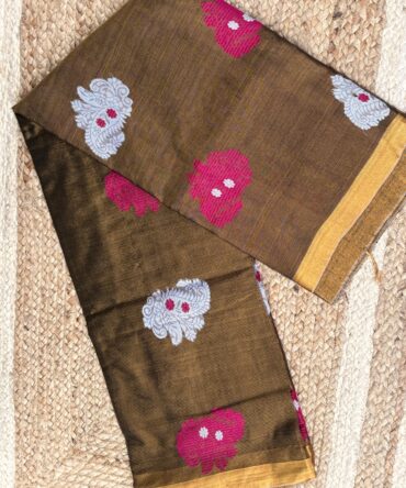 Feel Feather Pure Tissue Linen Saree